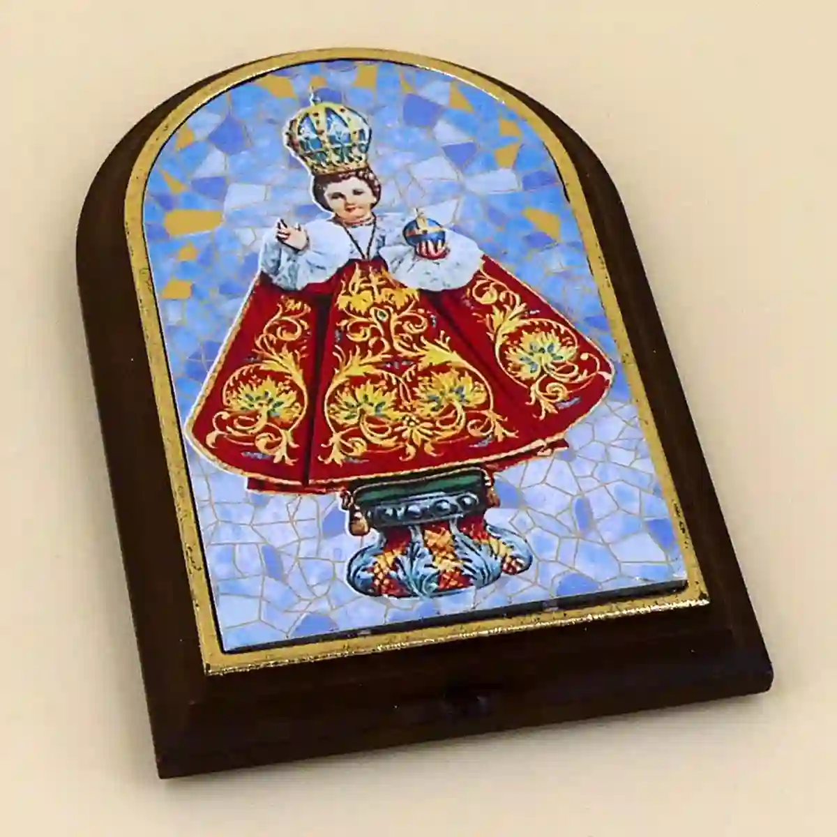 Mosaik-Ikonenbild vom Prager Jesulein 10 cm