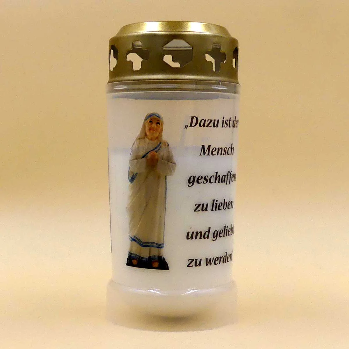 Grablicht Nr. 3 Deckel Heilige Mutter Teresa