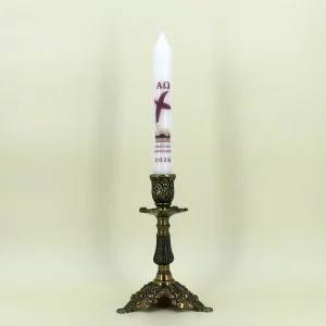 Stabkerze Ostern 2026 – Kreuz und Osterlamm