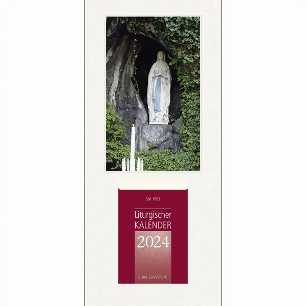 Liturgischer Kalenderblock 2024 Rückwand Unsere Liebe Frau von Lourdes