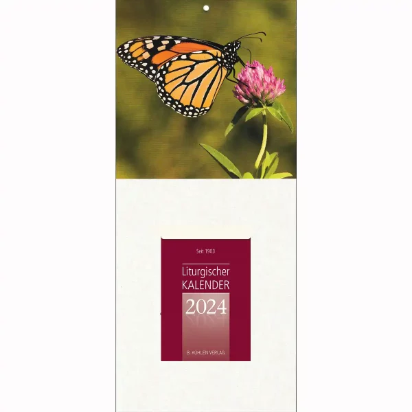 Liturgischer Kalenderblock 2024 Rückwand Schmetterling