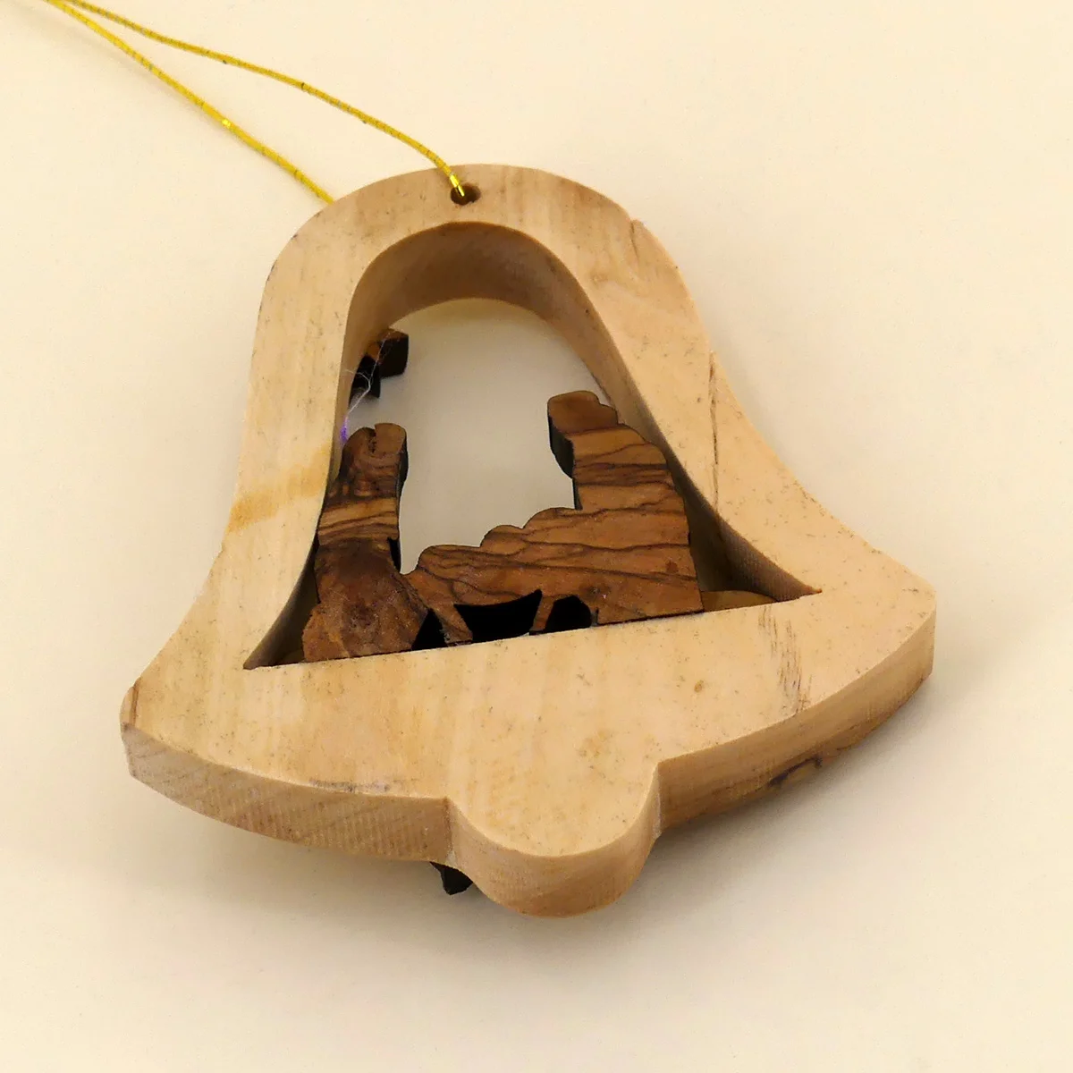 Baumschmuck Glocke mit Krippe aus Bethlehem