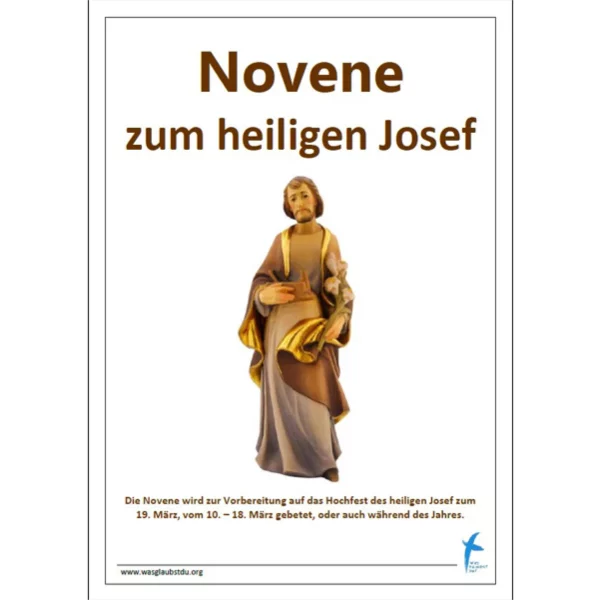 Faltblatt Novene zum Heiligen Josef