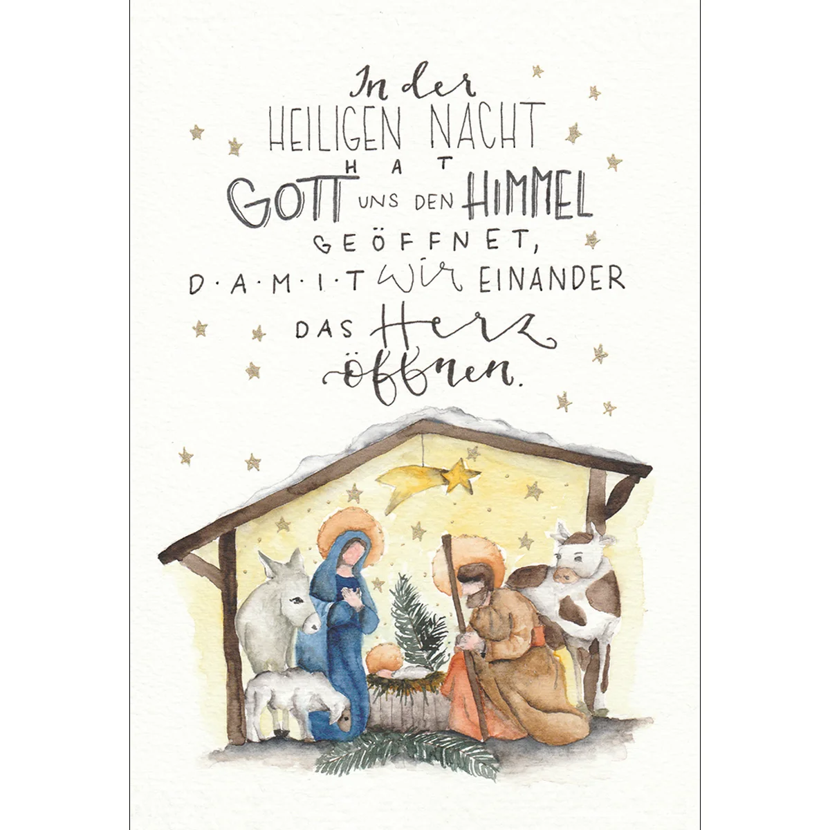 Weihnachtskarte - In der Heiligen Nacht