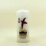 Osterkerze 2026 – Kreuz und Osterlamm