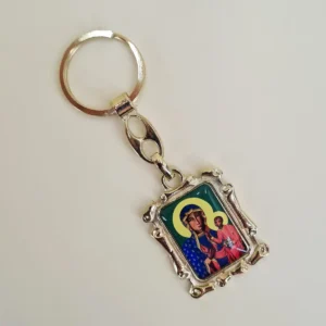 Schwarze Madonna | Heiliger Christophorus | Schlüsselanhänger Gold