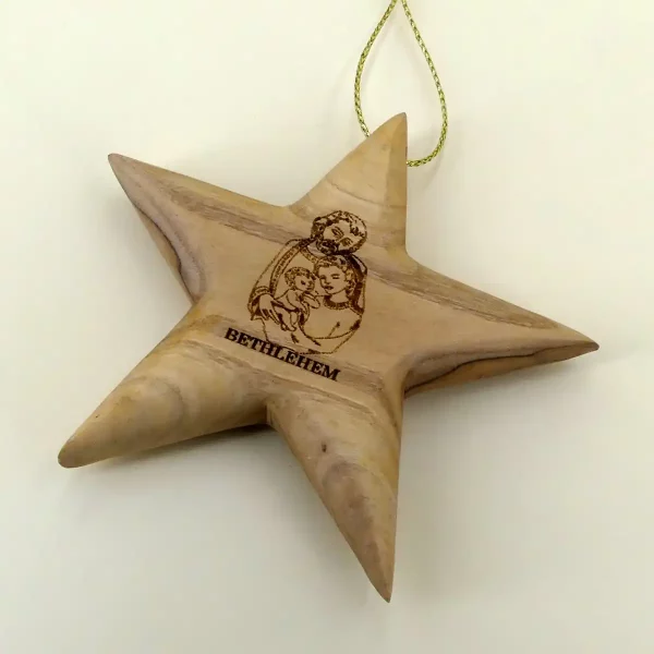 Baumschmuck 3er Set Sterne mit Prägung