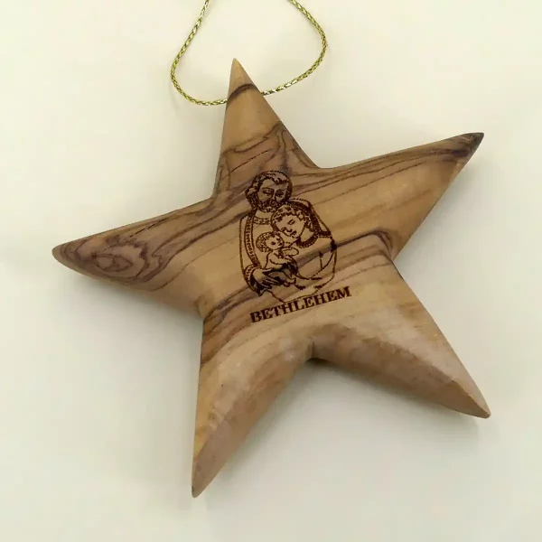 Baumschmuck 3er Set Sterne mit Prägung