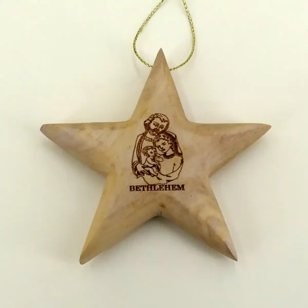 Baumschmuck 3er Set Sterne mit Prägung