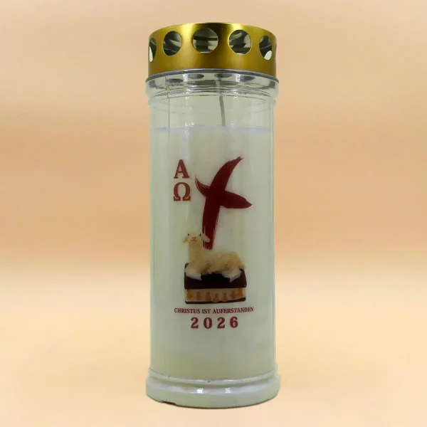 Grablicht Nr. 8 Ostern 2026 – Kreuz und Osterlamm