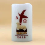 LED-Kerze Ostern 2026 – Alpha und Omega