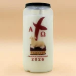 Grabkerze Nr. 7 Ostern 2026 – Alpha und Omega