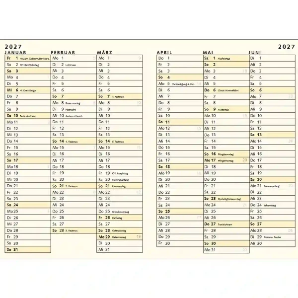 Taschenkalender Alles hat seine Zeit 2027