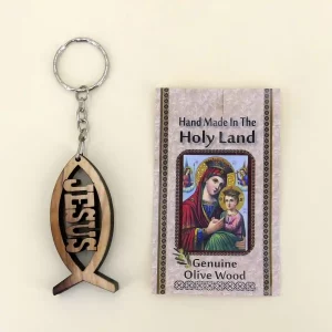 Fisch – Schlüsselanhänger mit Jesus – Schriftzug