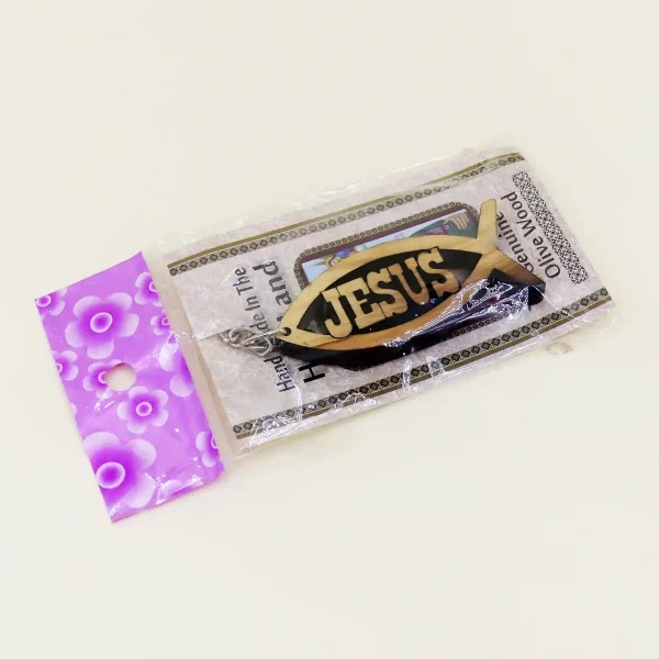 Fisch – Schlüsselanhänger mit Jesus – Schriftzug