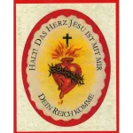 Das Herz-Jesu-Schild zum Beisichtragen