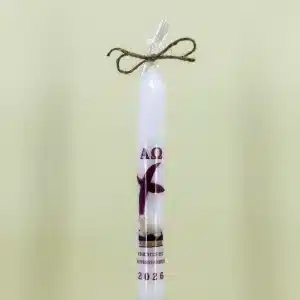 Stabkerze Ostern 2026 – Kreuz und Osterlamm 5er-Set