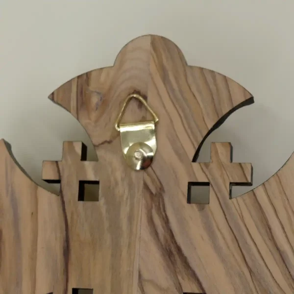 Jerusalemer Kreuz mit Erde aus dem Heiligen Land 16 cm