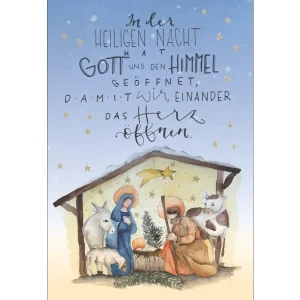 Weihnachtskarte – In der Heiligen Nacht
