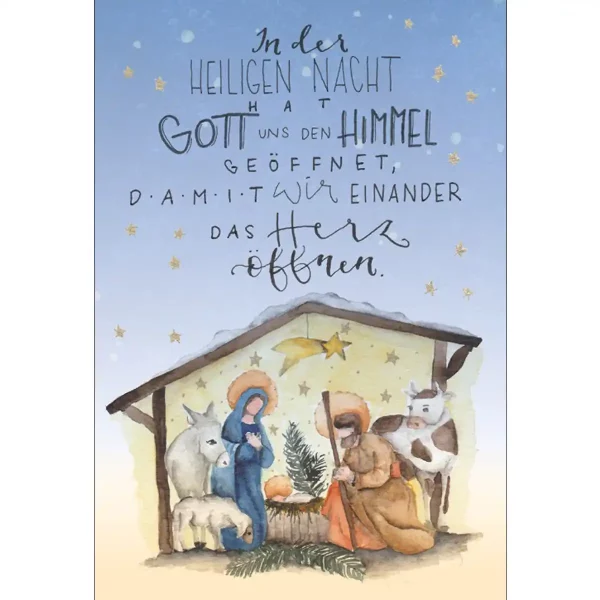 Weihnachtskarte – In der Heiligen Nacht