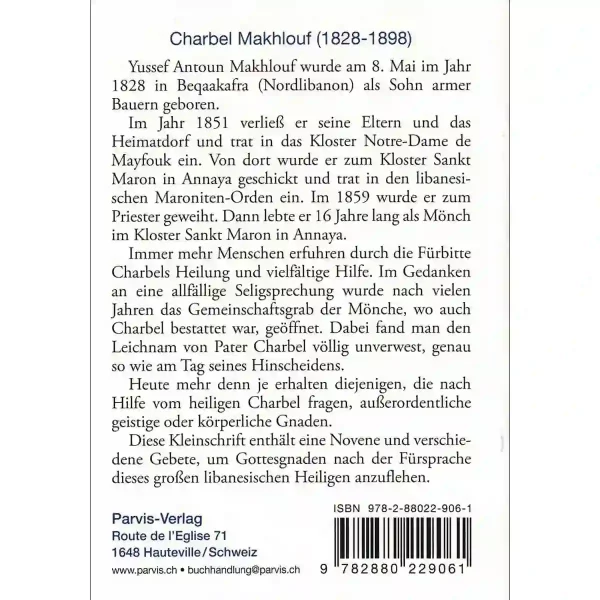Novene und Gebete zum Heiligen Charbel