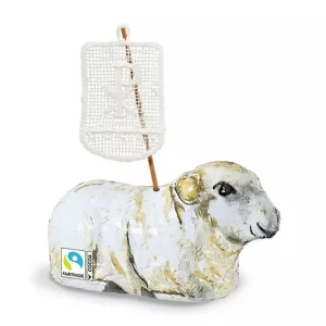 Osterfähnchen mit gesticktem Christus-Monogramm 18 cm