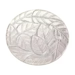 Kerzenteller aus Aluminium in Silberoptik 14 cm