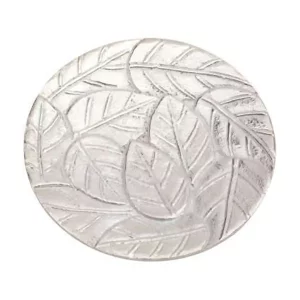 Kerzenteller aus Aluminium in Silberoptik 14 cm