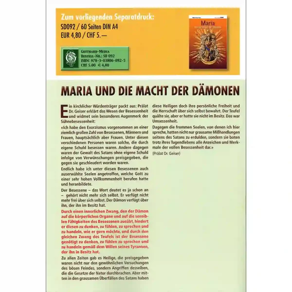 Maria und die Macht der Dämonen