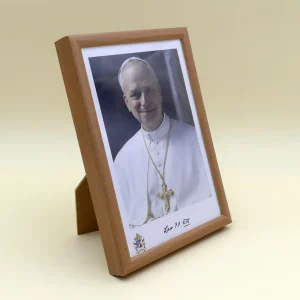 Papst Leo XIV Bild mit Unterschrift