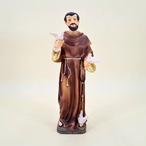 Heiliger Franziskus von Assisi mit Tauben 21 cm