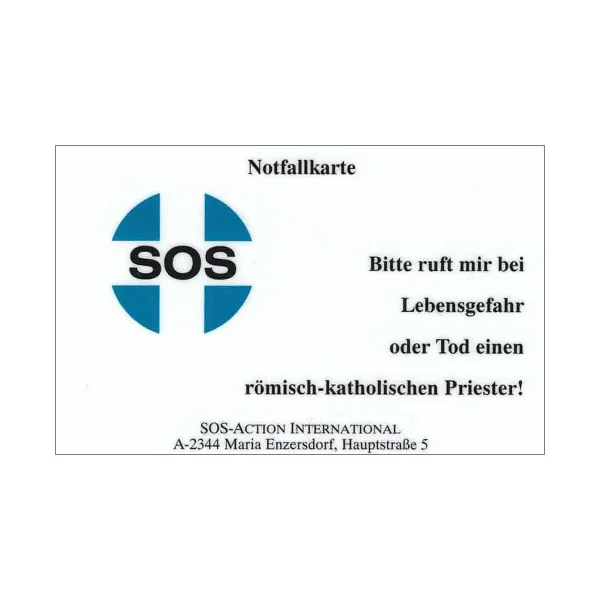 Der wichtigste Augenblick SOS-Notfallkarte