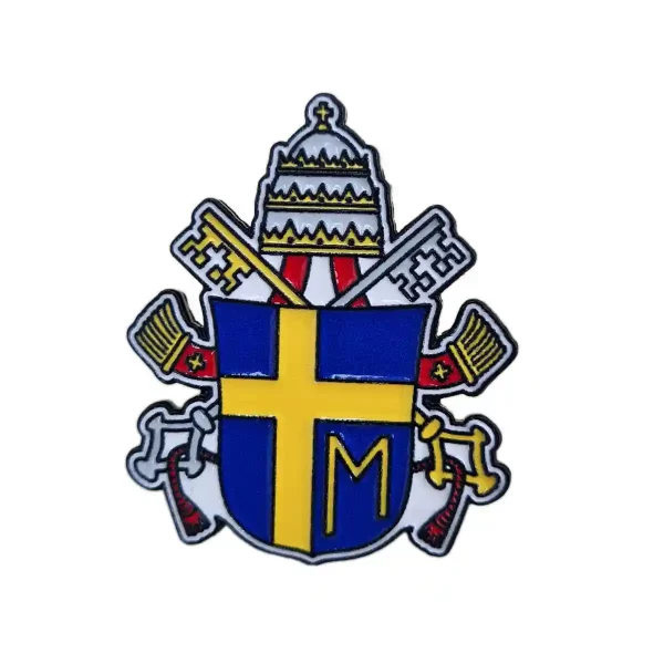 Anstecker mit Wappen von Papst Johannes Paul II aus Krakau Anstecker mit Wappen von Papst Johannes Paul II aus Krakau