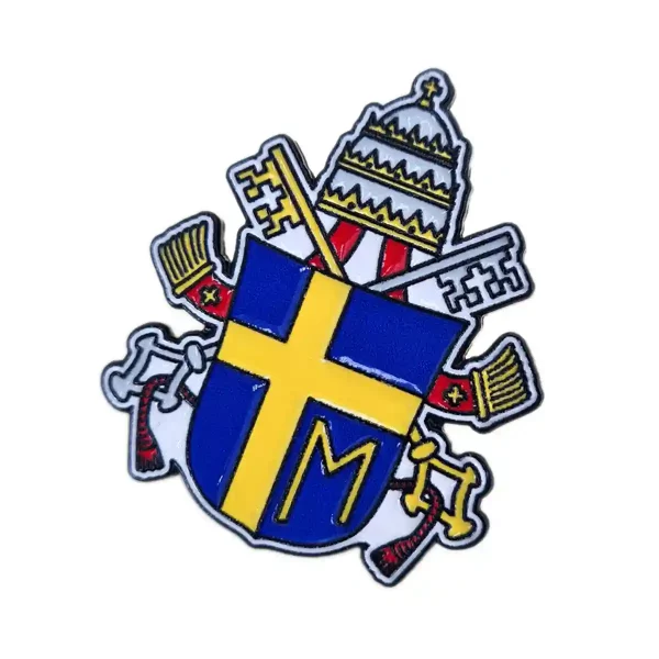 Anstecker mit Wappen von Papst Johannes Paul II aus Krakau