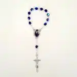 Reliquien – Rosenkranz der heiligen Sr. Faustina 10er blau