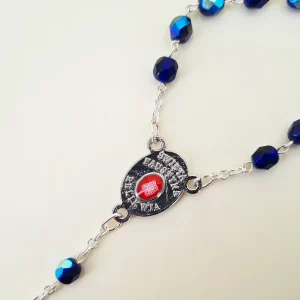 Reliquien – Rosenkranz der heiligen Sr. Faustina 10er blau