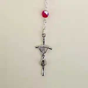 Reliquien – Rosenkranz der heiligen Sr. Faustina 10er rot