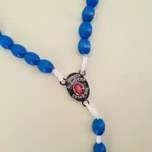 Reliquien – Rosenkranz der heiligen Sr. Faustina blau