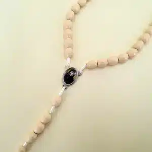 Reliquien – Rosenkranz der heiligen Sr. Faustina weiss