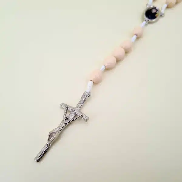 Reliquien – Rosenkranz der heiligen Sr. Faustina weiss