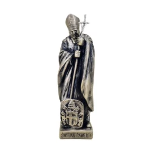 Heiliger Papst Johannes Paul II bronzefarben 17 cm