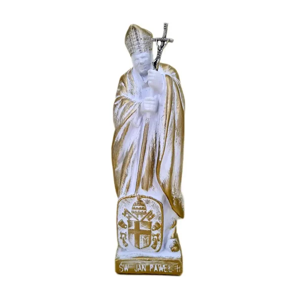 Heiliger Papst Johannes Paul II weissgold 17 cm Heiliger Papst Johannes Paul II weissgold 17 cm