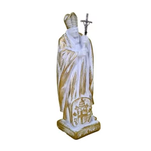 Heiliger Papst Johannes Paul II weissgold 17 cm