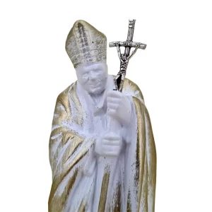Heiliger Papst Johannes Paul II weissgold 17 cm