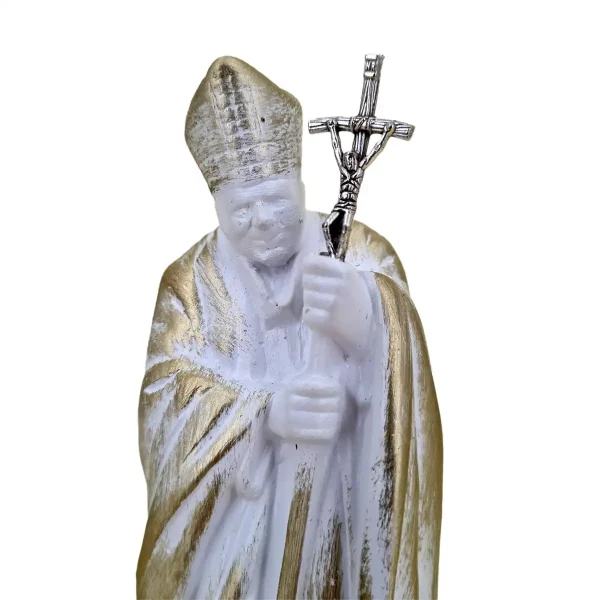 Heiliger Papst Johannes Paul II weissgold 17 cm