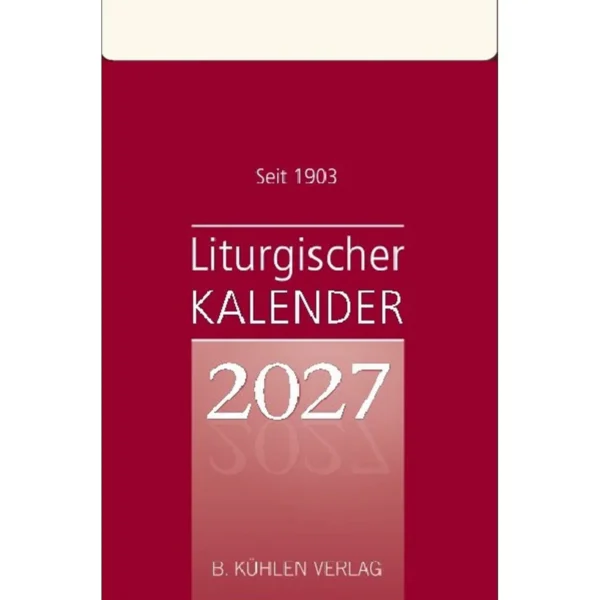 Liturgischer Kalenderblock 2027 Großdruck