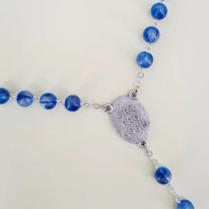 Reliquienrosenkranz Papst Johannes Paul II. blau