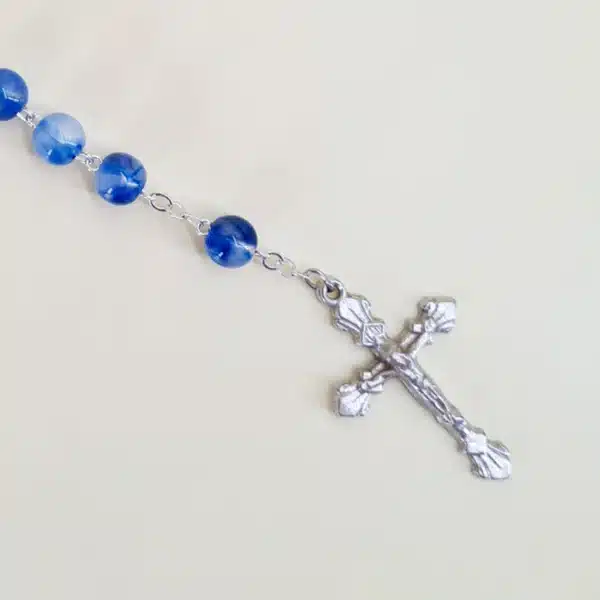 Reliquienrosenkranz Papst Johannes Paul II. dunkelblau