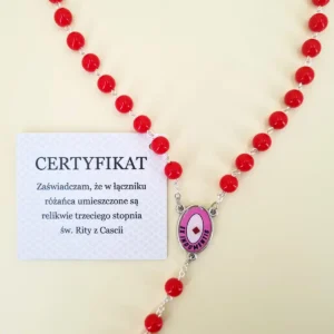 Reliquienrosenkranz Heilige Rita von Cascia