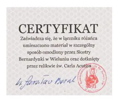 Reliquienrosenkranz Heiliger Carlo Acutis